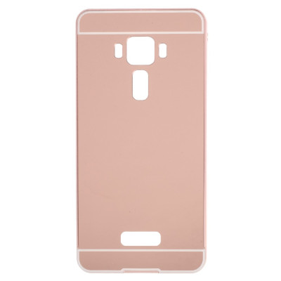 Други Бъмпъри за телефони Луксозен алуминиев бъмпър с твърд огледален гръб за Asus Zenfone 3 Deluxe 5.7 ZS570KL Z016D златисто розов